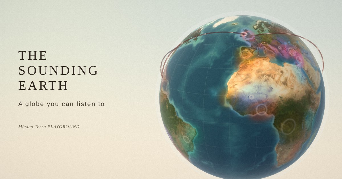 Key visual of THE SOUNDING EARTH — a globe you can listen to